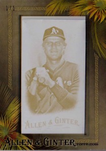 2016 Topps Allen & Ginter Yellow Printing Plate 1/1   