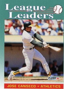 1992 Fleer League Leaders U.S.A on the back            