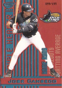 2000 Pacific Revolution Triple Header Platinum Blue /199      