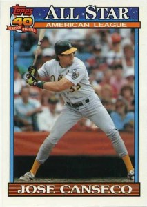 1991 Topps #390 All Star Light Glow Back      