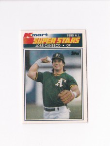 1990 KMart Super Stars mini blank back        