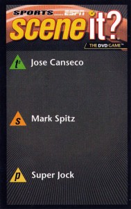 2005 Scene It? Sports ESPN the DVD Canseco Game Card     