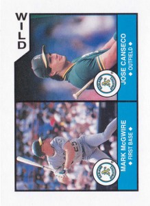 1990 US Playing Cards All-Stars #Wild Card (with McGwire) Oversized Square Corner Proof        