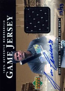 2000 Upper Deck Game Jersey Autograph Gold Away Numbered /33          