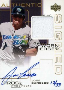 2000 Upper Deck Pros & Prospects Game Jersey Auto Gold /33             