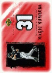 2001 Ultimate Collection Magic Numbers Game Jersey Red /30        