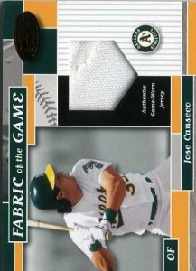 2002 Leaf Certified Fabric of the Game Jersey Bronze /100      