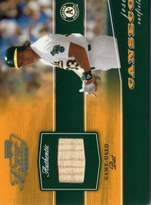 2002 Playoff Piece of the Game Platinum Bat /25         