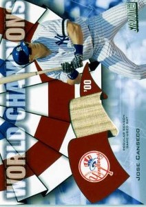 2002 Topps Stadium Club World Champions Bat        