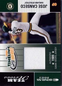 2003 Donruss Team Heroes Timeline Threads Jersey /89   