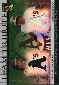 2003 Topps Tribute World Series Team Tributes double Jersey /275        