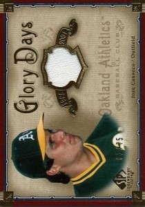 2005 SP Legendary Cuts Glory Days Gold Jersey /75       