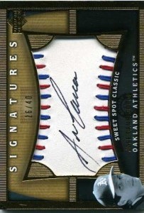 2005 Sweet Spot Classic Signatures Red-Blue Stitch Autograph /40         