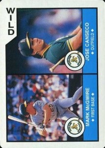 1990 US Playing Cards All-Stars #Wild Card (with McGwire)            