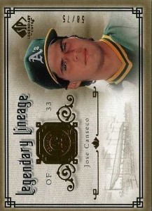 2005 SP Legendary Cuts Legendary Lineage Gold /75               