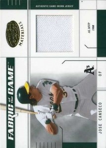 2003 Leaf Certified Fabric of the game Jersey /50       