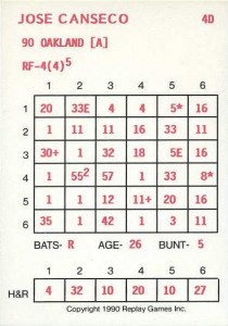 1990 Replay Baseball Game Card         