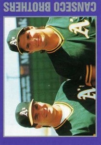 1990 Canseco Brothers Starz w/Ozzie Unlicensed Broder       