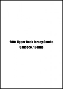 2001 Upper Deck Jersey Combo w/Bonds #BB-JC               