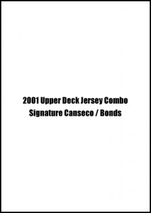 2001 Upper Deck Jersey Combo Signature w/Bonds #S-BB-JC /10               