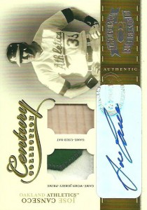 2004 Throwback Threads Century Collection Prime Patch/Bat Autograph /10            